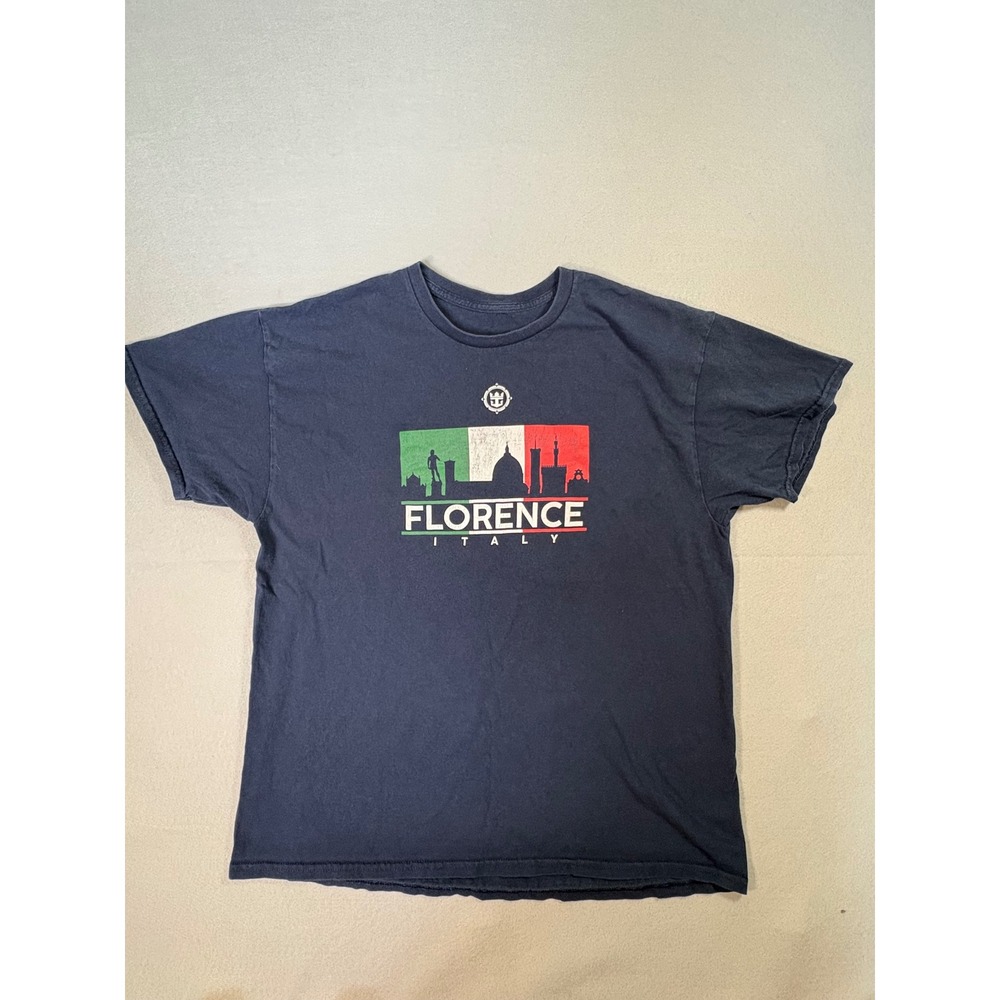 Royal Caribbean Florence Italy Souvenir T-Shirt Navy Blue Mens XL Graphic Tee